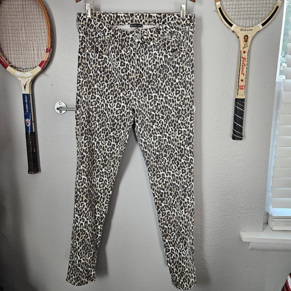 American Eagle High Rise Skinny Jeans Cheetah 12